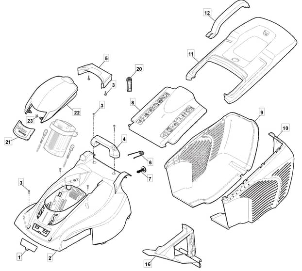 PRINCESS 38 Li - 2012-2013 - 294385063/M12 - Mountfield Rotary Mower Deck Diagram