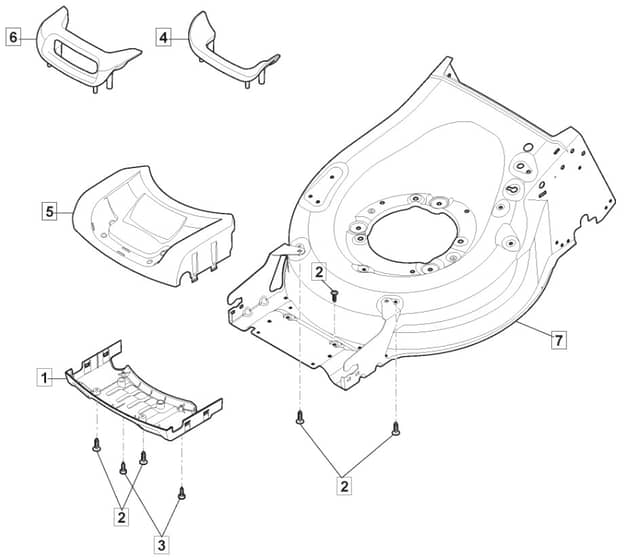 S481 HP - 2019-2020 - 294501843/M19 - Mountfield Rotary Mower Mask Diagram