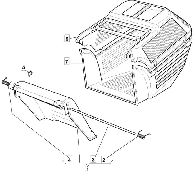 S420 HP - 2009 - 294434023/UM9 - Mountfield Rotary Mower Grass Bag Diagram