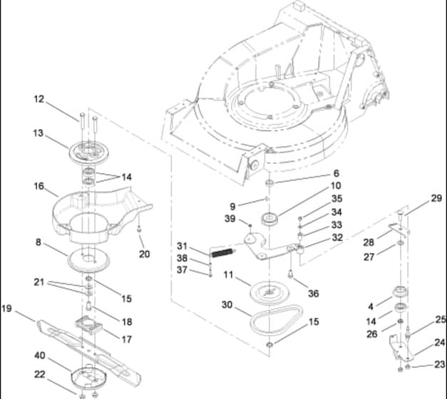 Hayter 21 Inch Heavy Duty - 455E (455E280000001 - 455E280999999) - Blade - Brake - Clutch Assembly