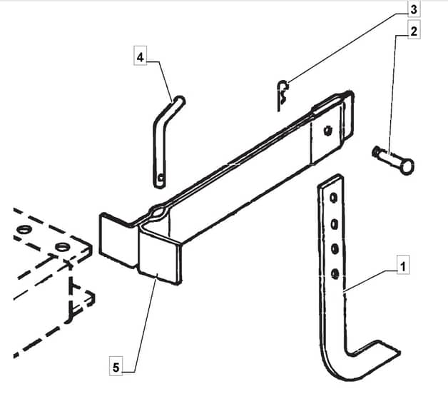 MANOR 500 G - 2008-2010 - 215000043/MO8 - Mountfield Tiller Bracket Diagram