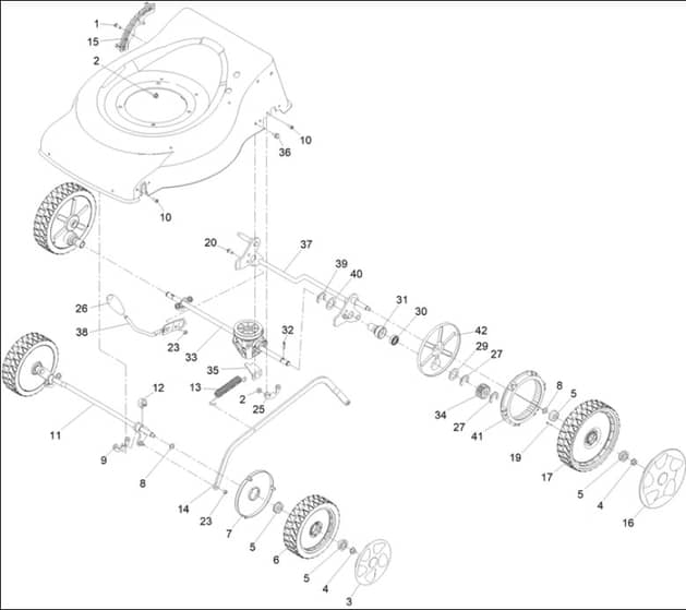 Hayter Osprey 46 60V - 613A (320000101 - 329999999) - Traction - Suspension - Hoc