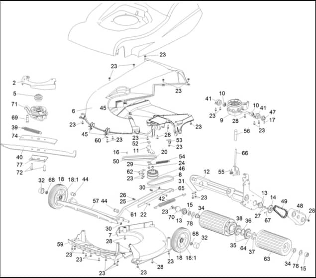 Hayter Harrier 56 BBC AD - 563J (316000101 - 316999999) - Lower Mainframe