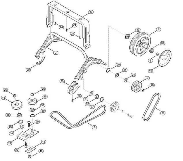 Genuine Stihl RL540.0 / E - Shaft, Drive