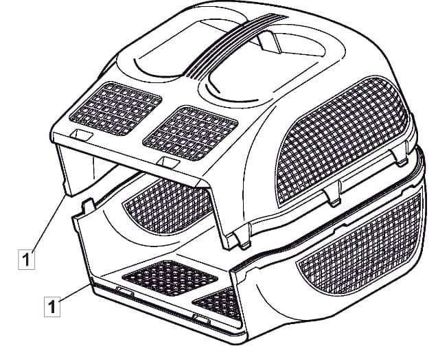 EL 390 - 2007 - 297393653/ME7 - Mountfield Rotary Mower Grass Bag Diagram