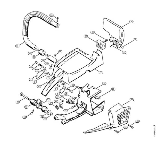 Stihl 041 Avq Handle Frame, Shroud - L-Group