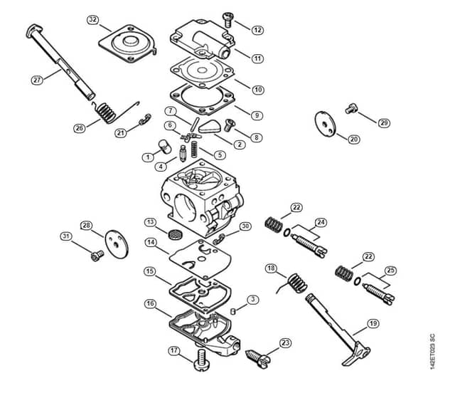 Stihl 020 T Carburetor - L-Group