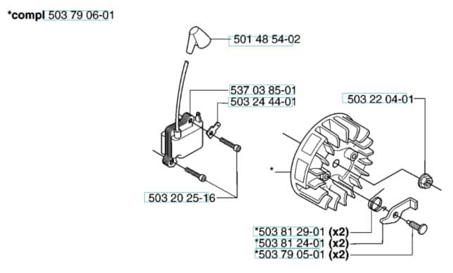 Husqvarna 235Rll from 20144900001-Current - Ignition System