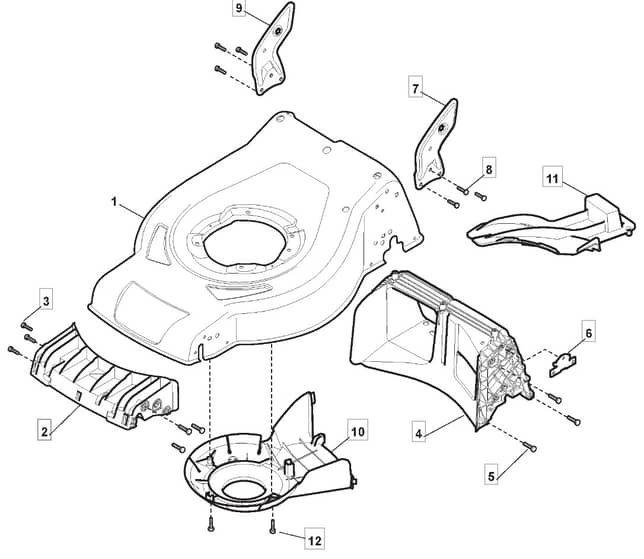 HP42 H - 2016-2017 - 295441038/BQ - Mountfield Rotary Mower Deck Diagram