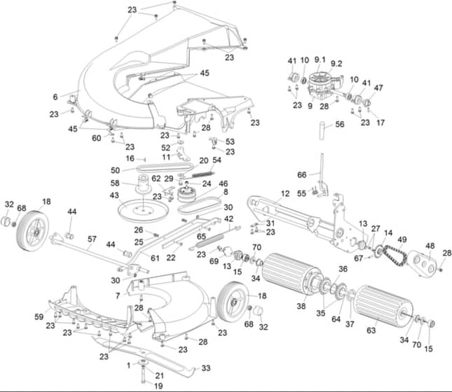 Hayter Harrier 56 Autodrive - 560J (316000101 - 316999999) - Lower Mainframe