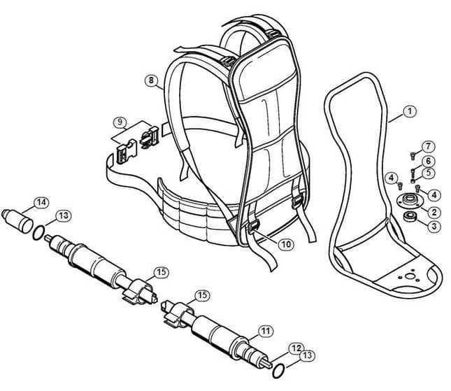 Genuine Stihl KR85 / J - Support frame, Flexible shaft