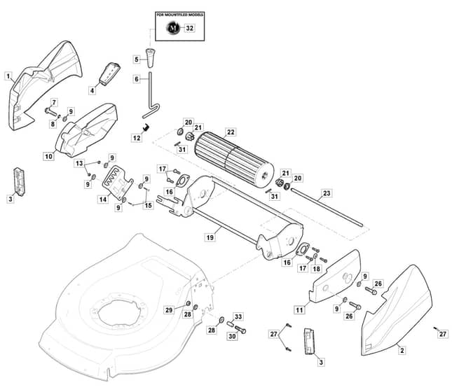 S461R PD LS - 2020 - 299489543/M19 - Mountfield Roller Assy Diagram