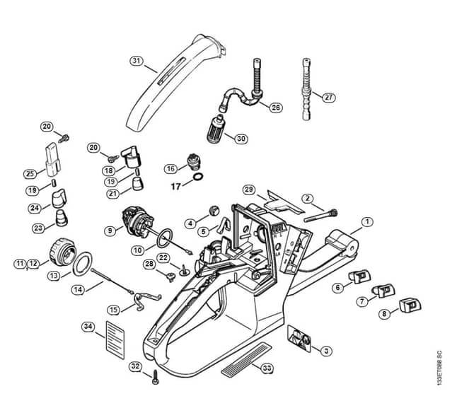 Stihl 026 Wvh Tank Housing - J-Group