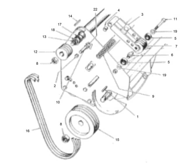 Hayter Condor 30" Verge Attachment - 243 (313000001 - 313999999) - Condor 30" Verge Mower Transmission Assembly