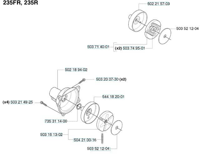 Husqvarna 235R from 20144800001-current - Clutch