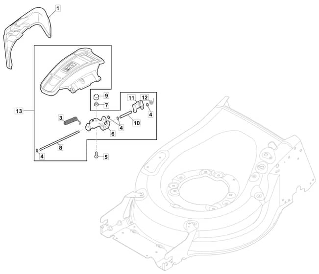 HW531 PD V - 2022 - 294557843/CPL - Mountfield Rotary Mower Ejection Guard Diagram