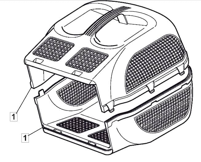 EL 350 - 2008-2013 - 297353653/UM8 - Mountfield Rotary Mower Grass Bag Diagram