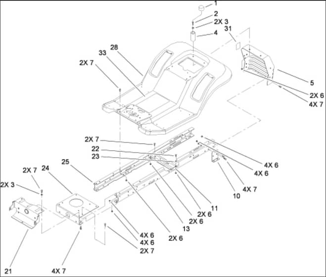 Hayter RT380H - 135E (135E280000001 - 135E280999999) - Frame - Body Assy