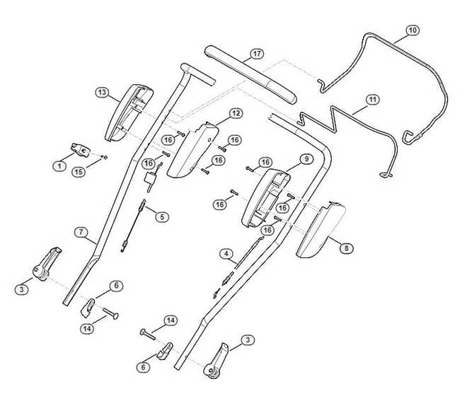 Genuine Stihl RM2.0 RT / A - Handle upper part