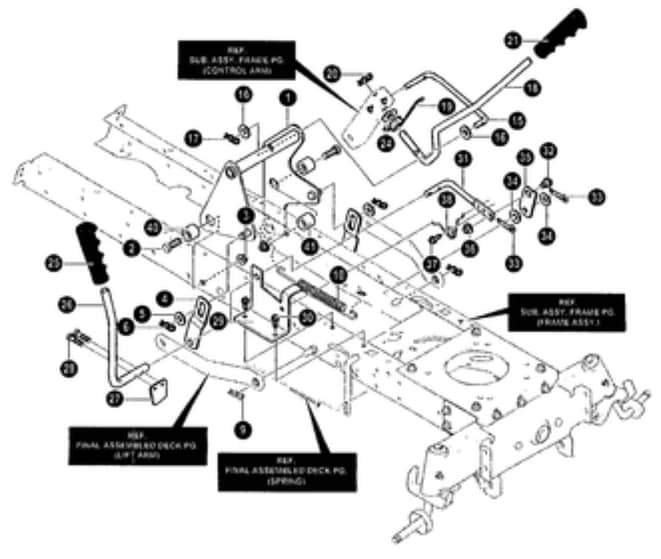 Hayter Heritage H15-40 - 145R (145R001001 - 145R099999) - Mower Suspension Assy