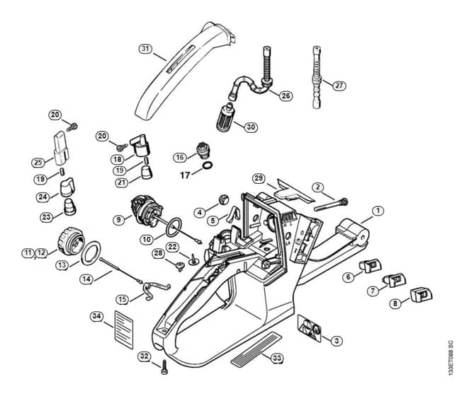 Stihl 026 Tank Housing - J-Group