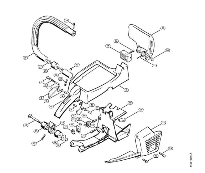 Stihl 041 Avfbq Handle Frame, Shroud - L-Group