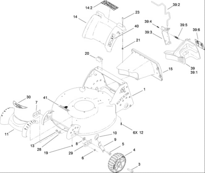 Hayter R53S - 448F (311000001 - 311999999) - Housing - Rear Cover - Front Axle Assy