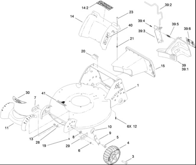 Hayter R53S - 448F (310000001 - 310999999) - Housing - Rear Cover - Front Axle Assy