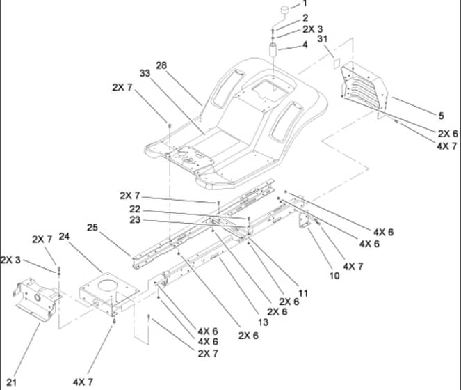 Hayter RT380H - 135E (135E280000001 - 135E280999999) - Fixed Steering Assy