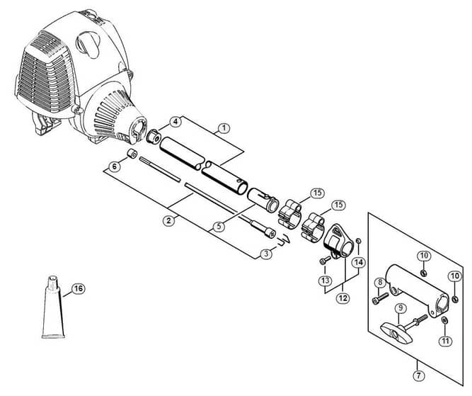 Genuine Stihl KM100 / O - Drive tube assembly KM 100