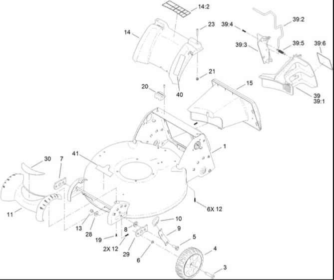 Hayter R53S - 448F (315000001 - 315999999) - Housing - Rear Cover - Front Axle Assy