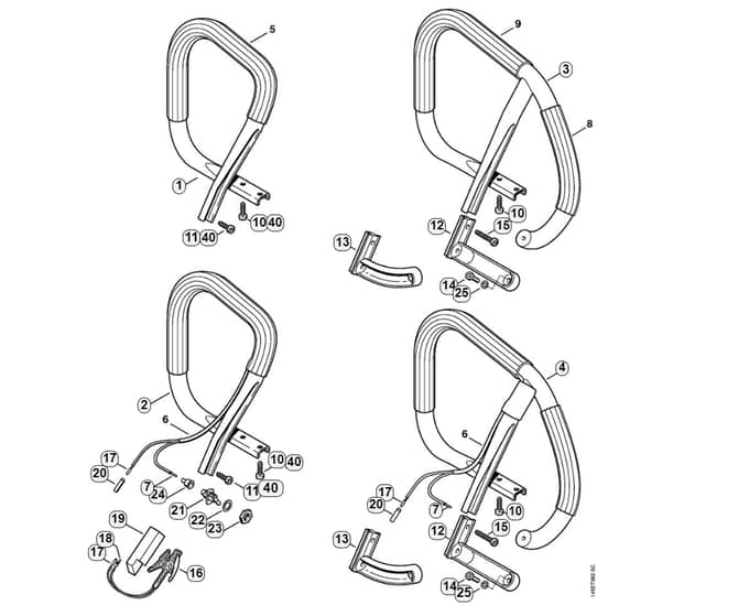 Stihl 046 Magnum Handlebar, Heating Elelment - O-Group