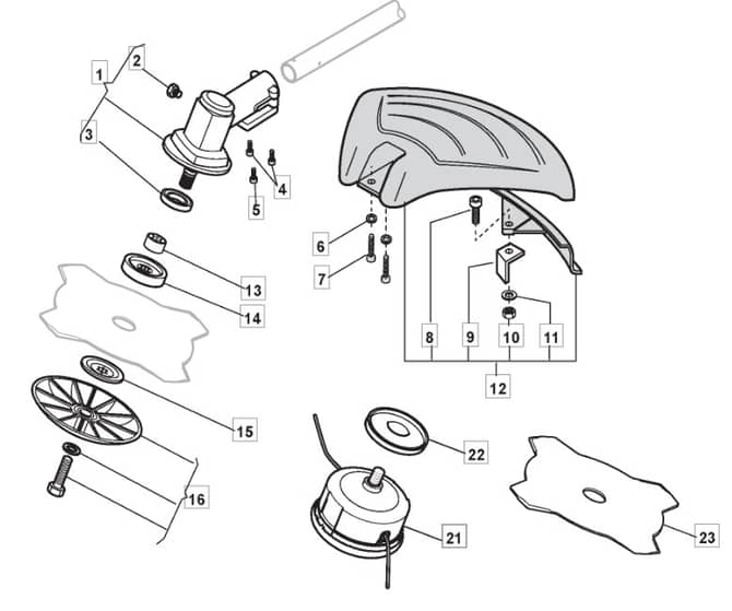 MB 4303 - 2010 - 281622003/MO9 - Mountfield Brushcutter Gear Head Diagram
