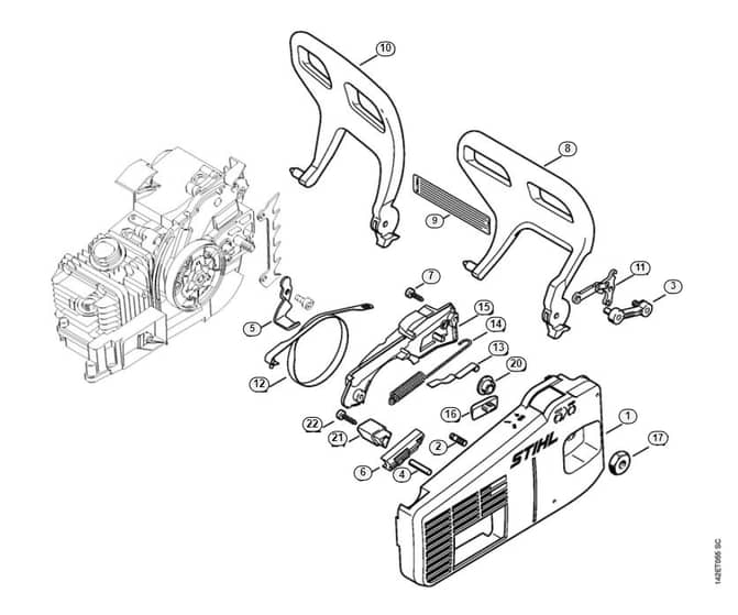 Stihl 020 T Chain Sprocket Cover - E-Group