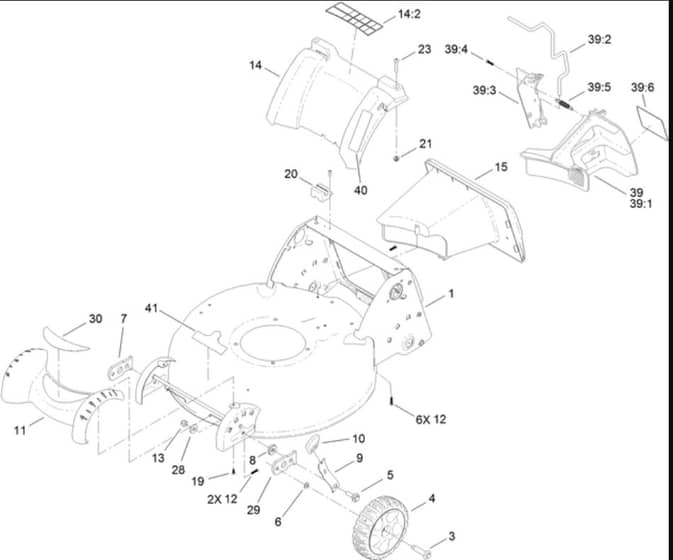 Hayter R53S - 448F (312000001 - 312999999) - Housing - Rear Cover - Front Axle Assy