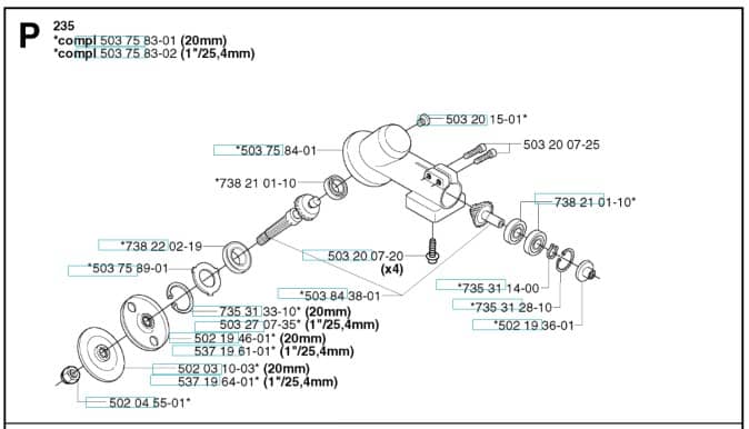 Husqvarna 235R - 2002-2006 - Bevel Gear P
