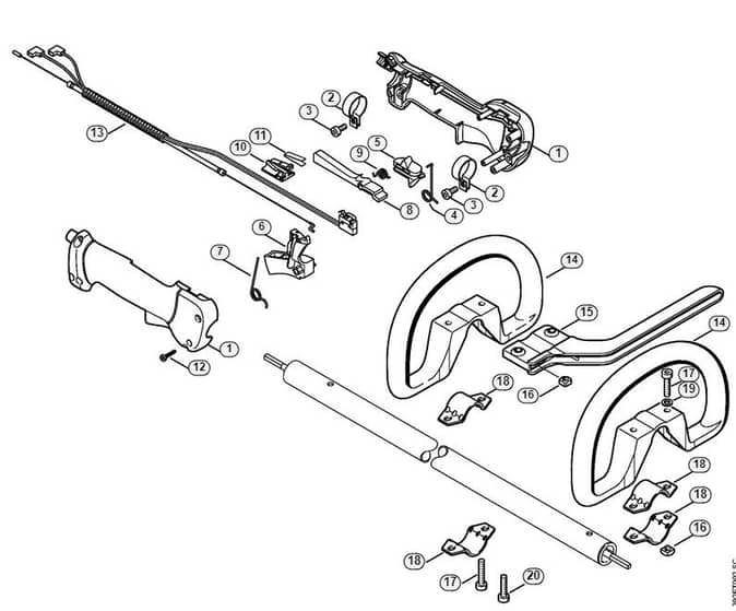 Genuine Stihl KA85 R / L - Handle