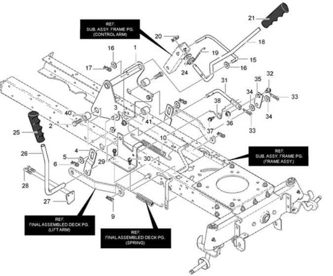 Hayter Heritage H19-40 - 146S (146S001001 - 146S099999) - Mower Suspension Assy