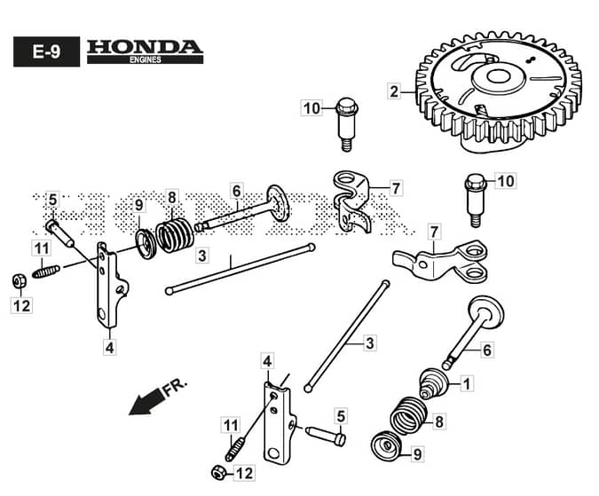 HP425 - 2019-2021 - 2L0431038/M19 - Mountfield Rotary Mower Camshaft Diagram