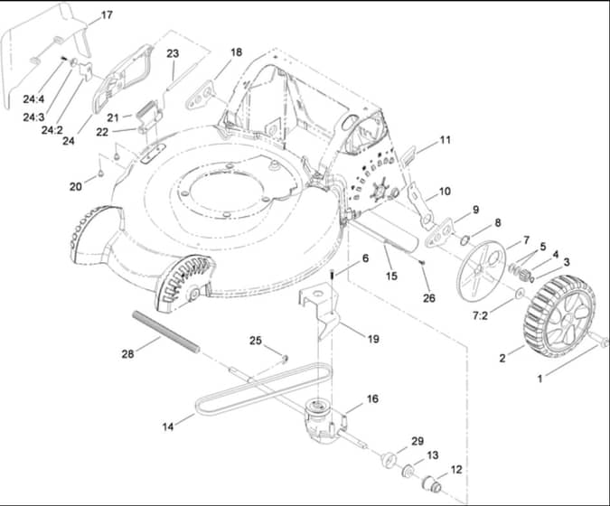 Hayter R53A - 449F (449F311000001 - 449F311999999) - Rear Axle - Transmission Assy