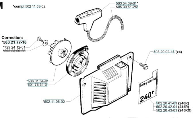 Husqvarna 240 - 2001-Current - Starter