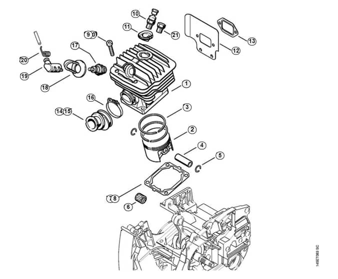 Stihl 046 Magnum Br Cylinder - B-Group