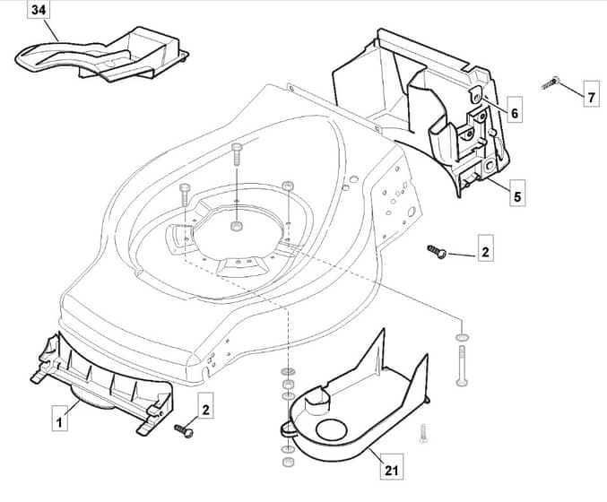 MOLEMASTER 46PD - 2016-2018 - 299274648/M16 - Mountfield Rotary Mower Front Conveyor Diagram