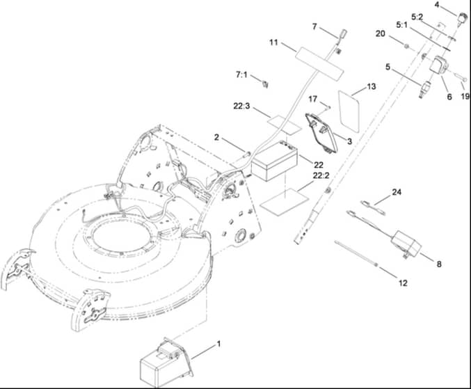 Hayter R53S - 448F (310000001 - 310999999) - Electrical Assy