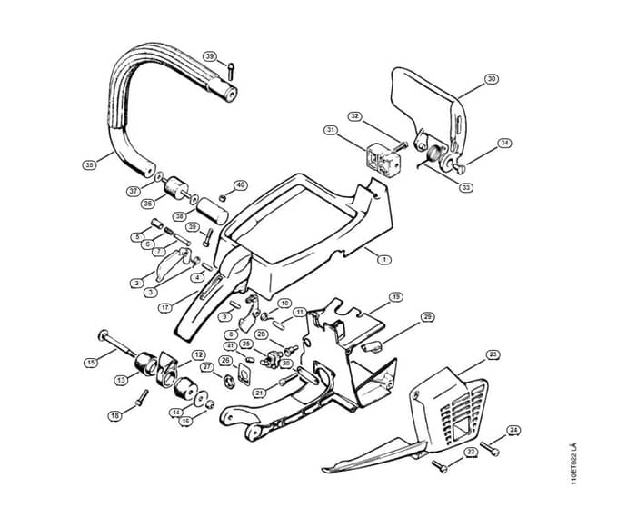 Stihl 041 Aveq Handle Frame, Shroud - L-Group