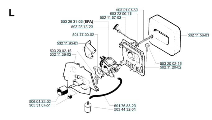 Husqvarna 240F - Carburetor & Air Filter