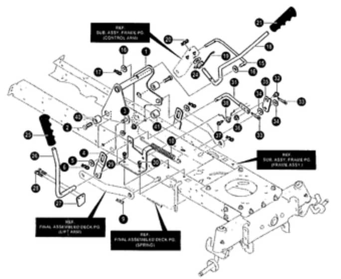 Hayter Heritage H15-40 - 145S (145S001001 - 145S099999) - Mower Suspension Assy