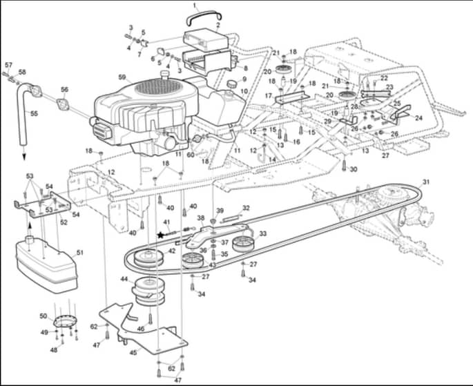 Hayter Heritage RS17-102H - 149A (149A001001 - 149A099999) - Engine -Battery