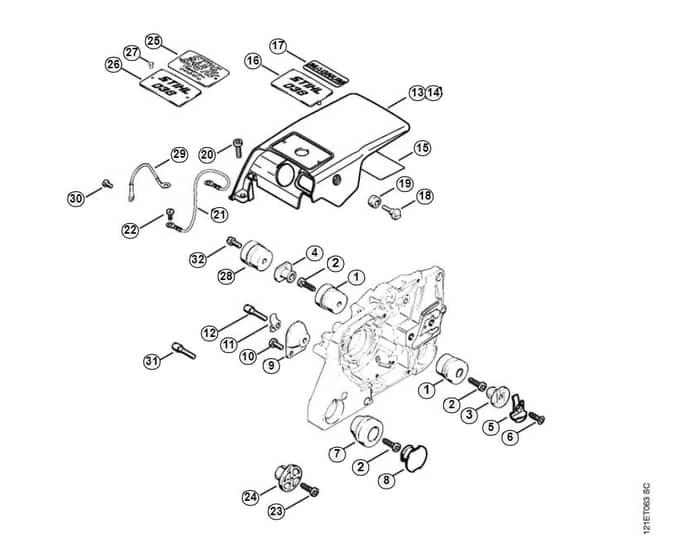 Stihl 038 M Shroud - N-Group