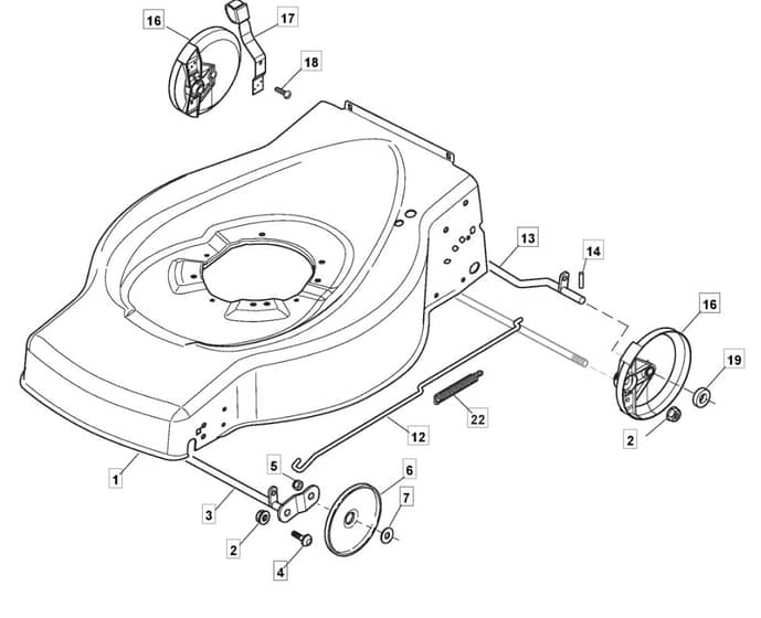 MOLEMASTER 46PD - 2016-2018 - 299274648/M16 - Mountfield Rotary Mower Deck Diagram